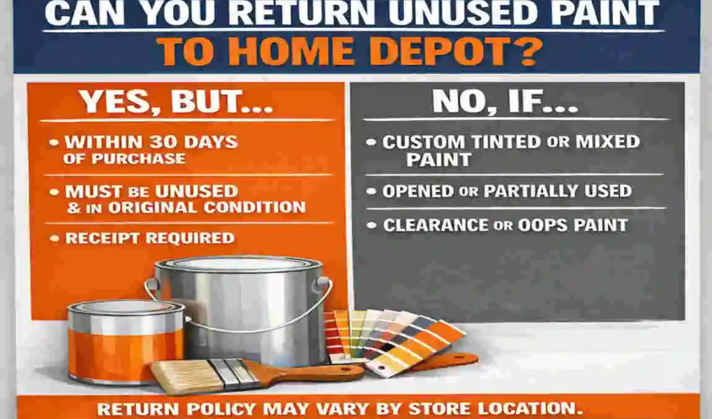 can i return paint home depot