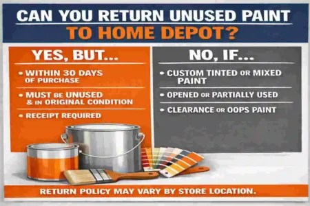 can i return paint home depot