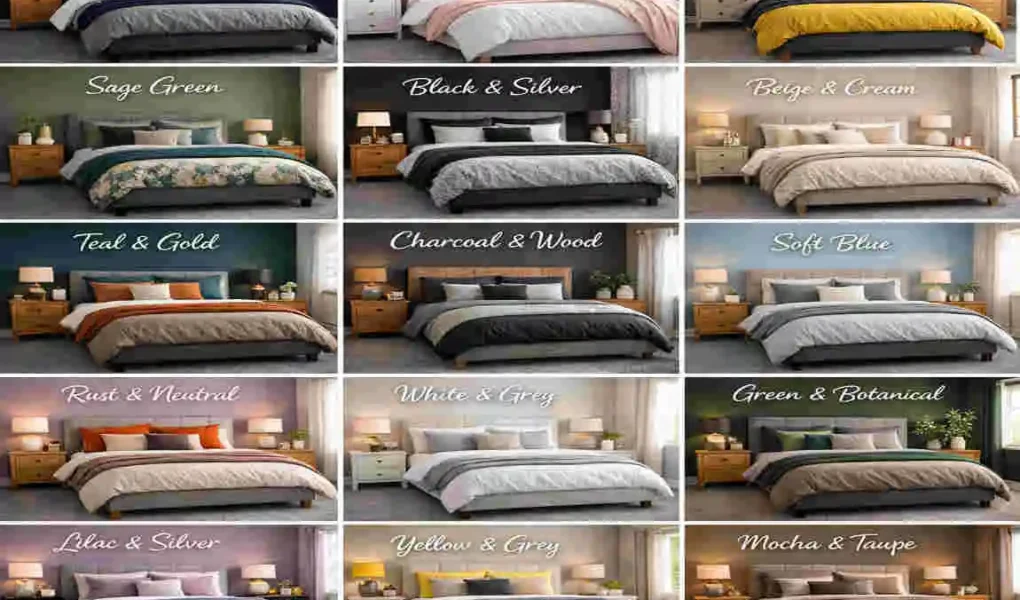 what colours go with grey carpet in bedroom