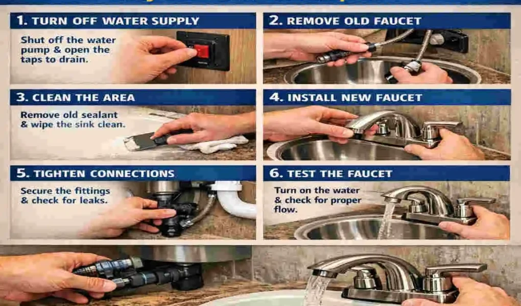 How to Replace RV House Bathroom Sink Faucet: Easy DIY Guide for Campers