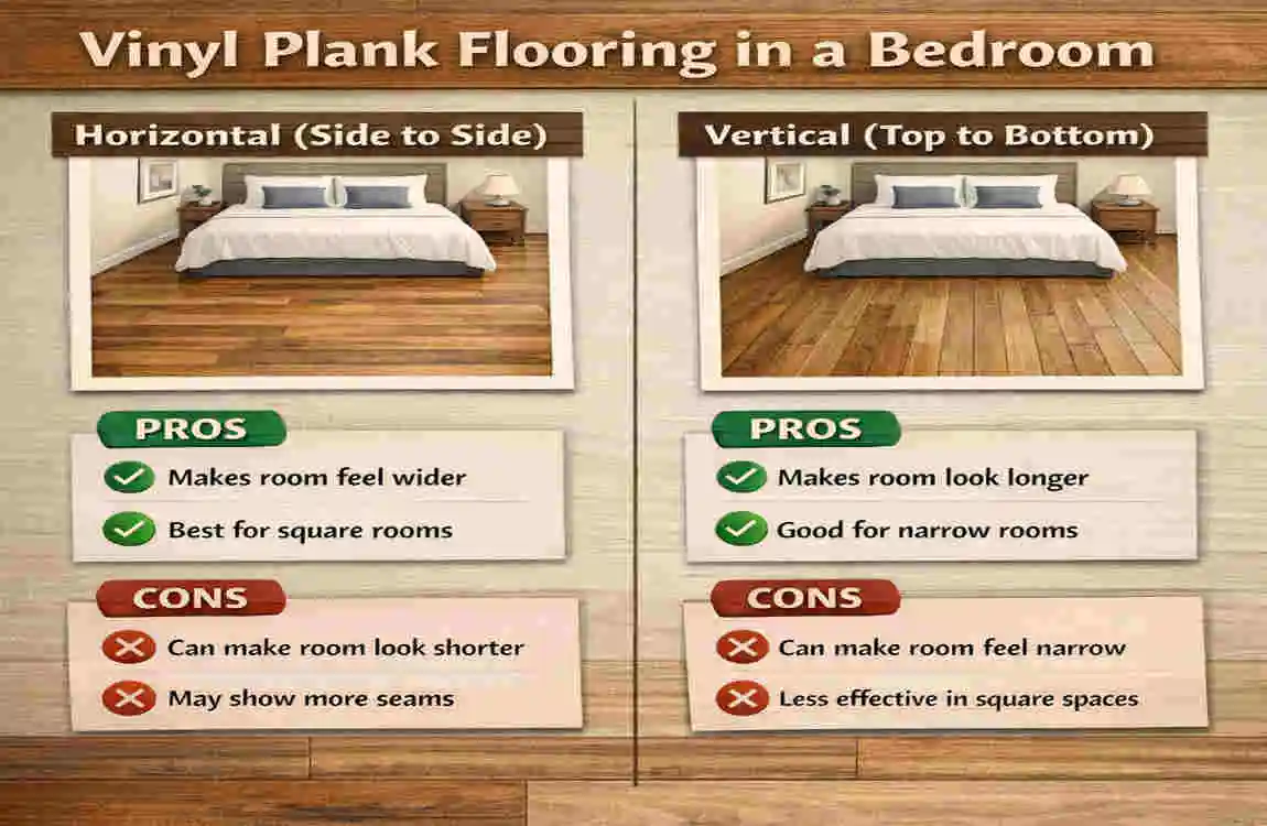Best Direction for House Vinyl Plank Flooring in Bedrooms