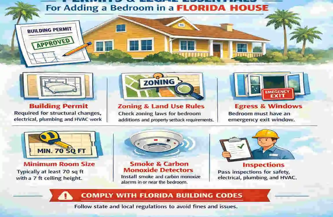 what is construction a bedroom in florida