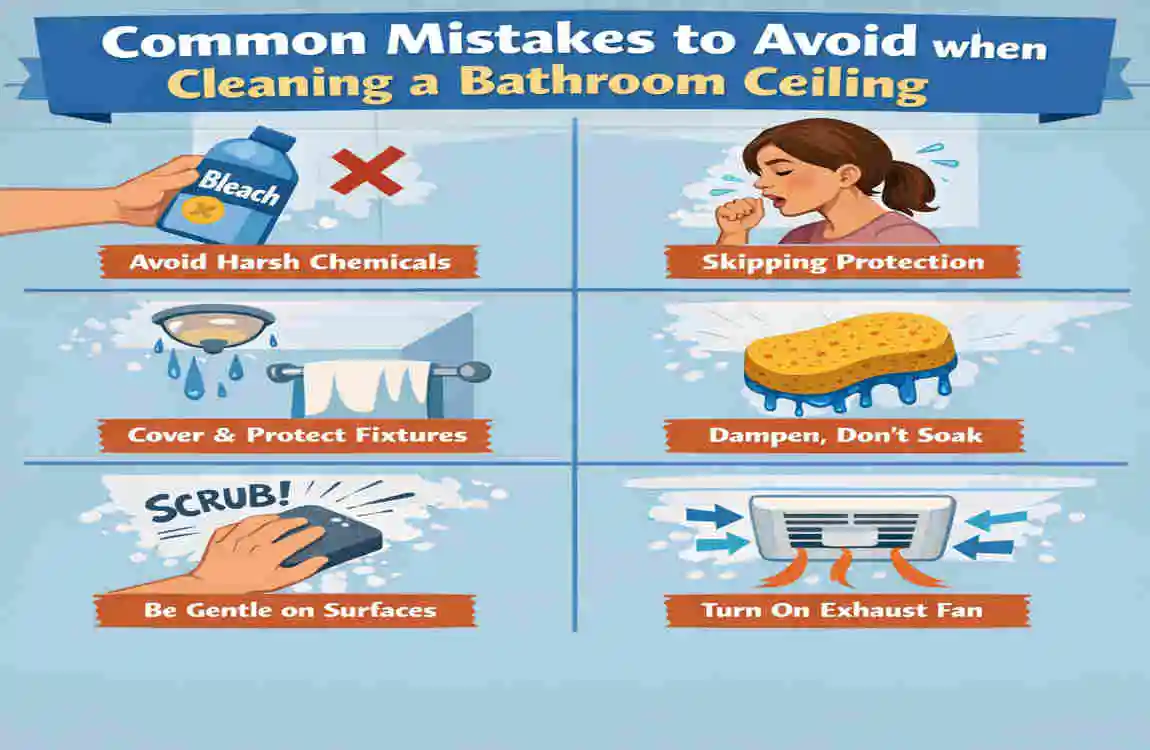 How to Clean Bathroom Ceiling: Simple House Hacks