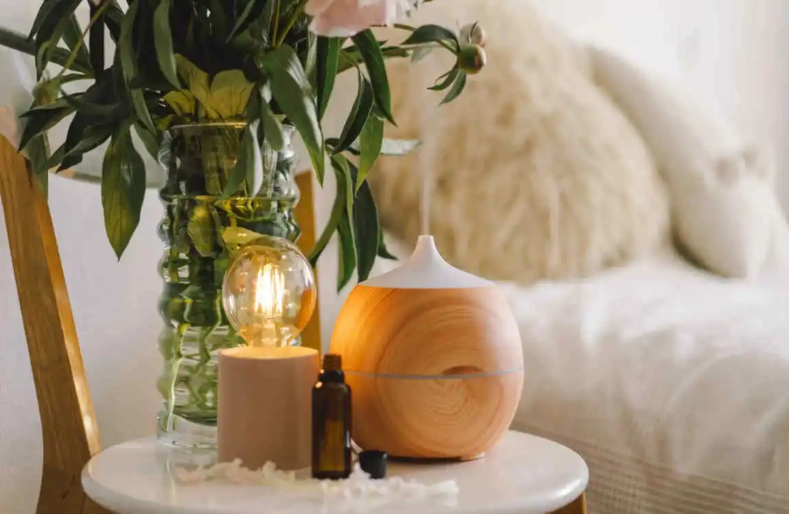 where to place essential oil diffuser in bedroom