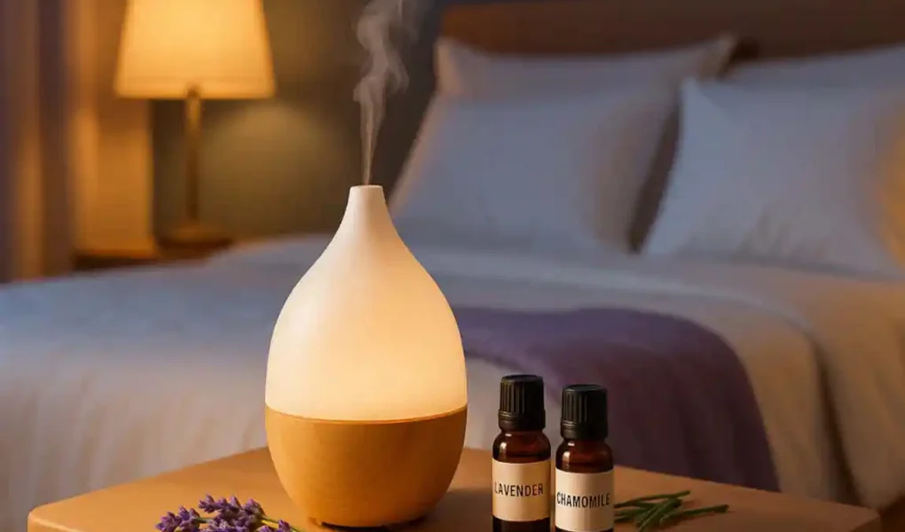 where to place essential oil diffuser in bedroom