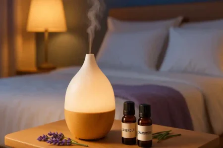 where to place essential oil diffuser in bedroom