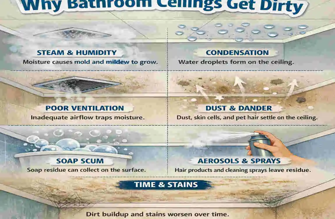 How to Clean Bathroom Ceiling: Simple House Hacks