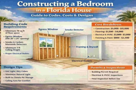what is construction a bedroom in florida