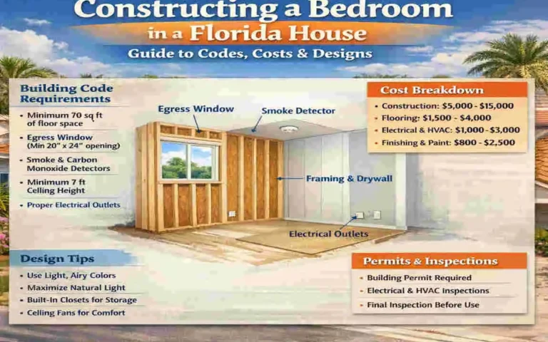 what is construction a bedroom in florida