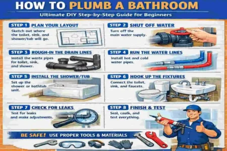 How to House Plumbing a Bathroom