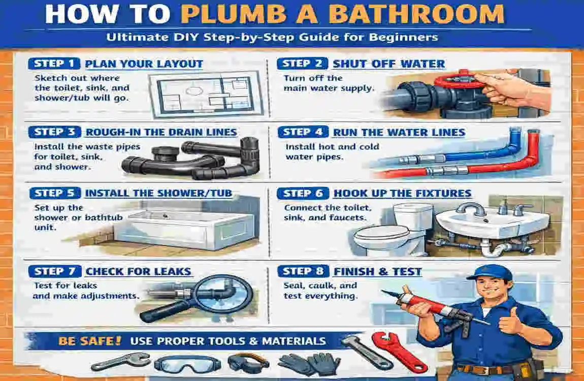 How to House Plumbing a Bathroom: Ultimate DIY Step-by-Step Guide for ...
