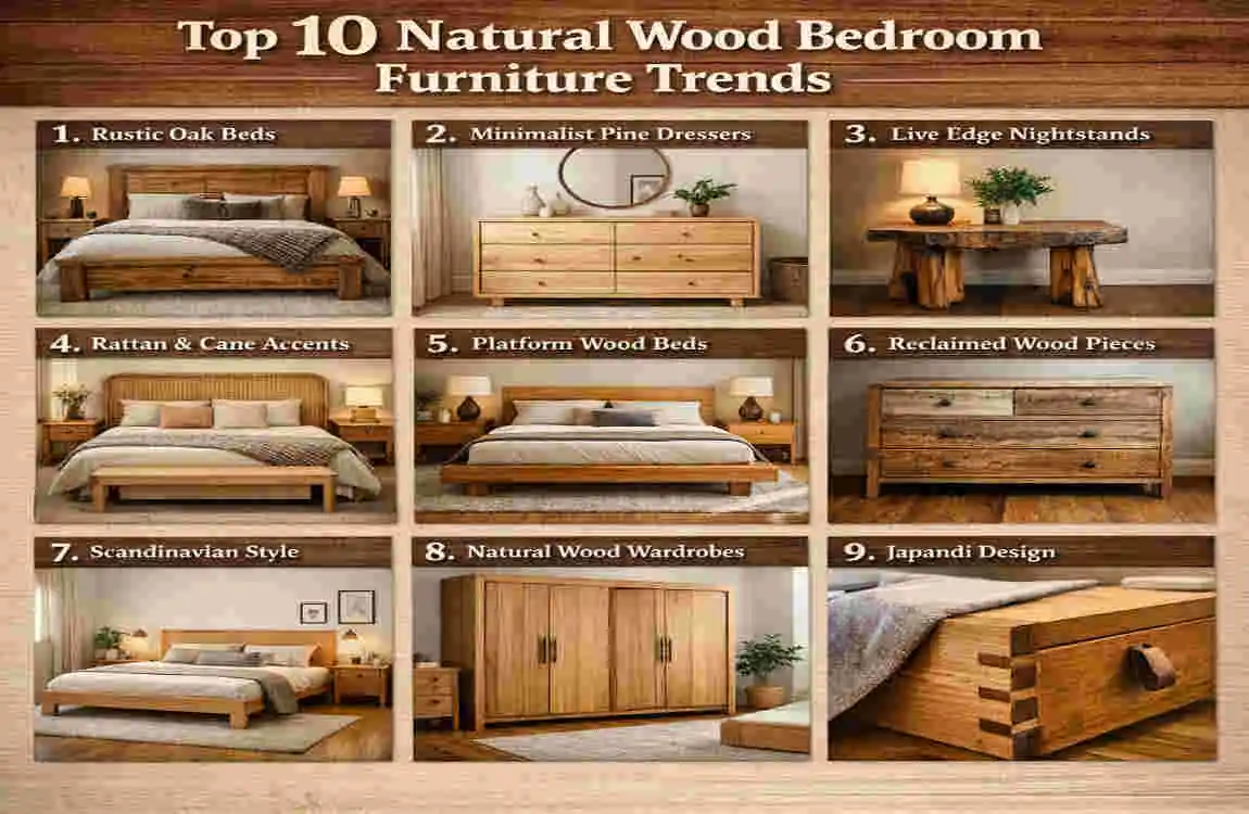 Top 10 Natural Wood Bedroom House Furniture Trends