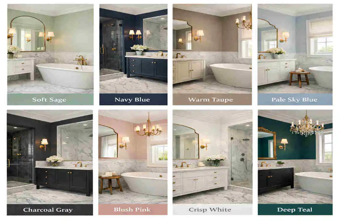 What Color to Paint Carrara Marble Bathroom