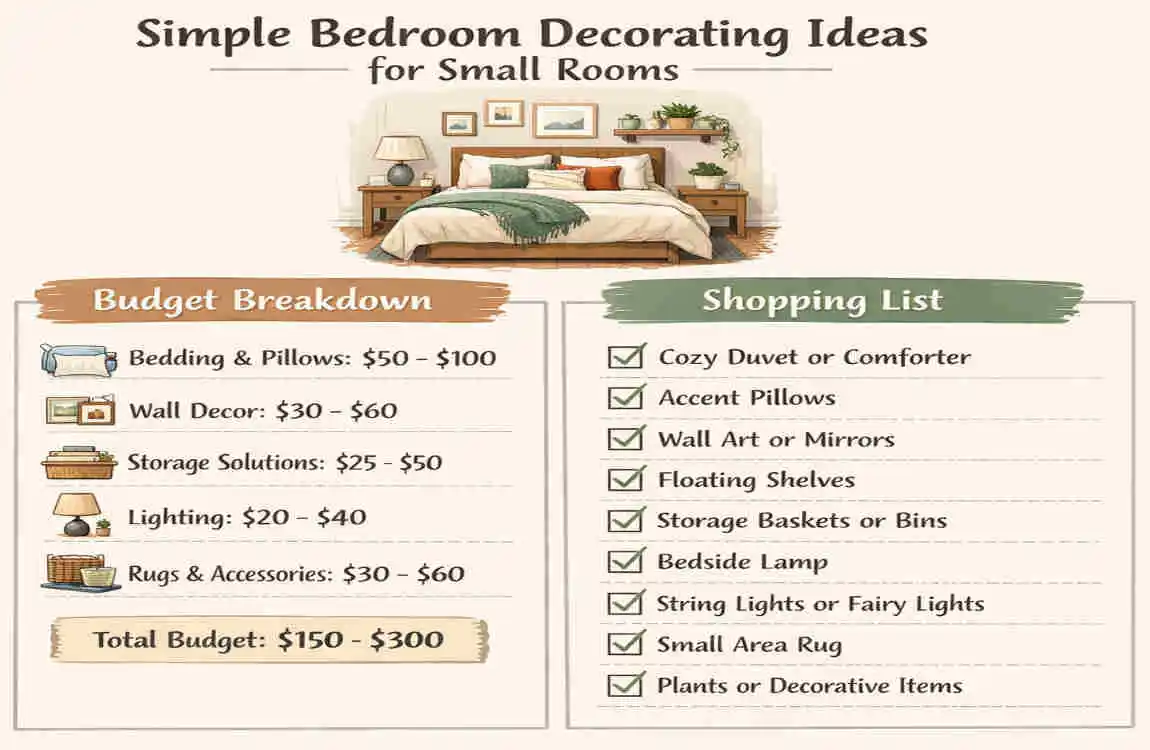 simple bedroom decorating ideas for small rooms