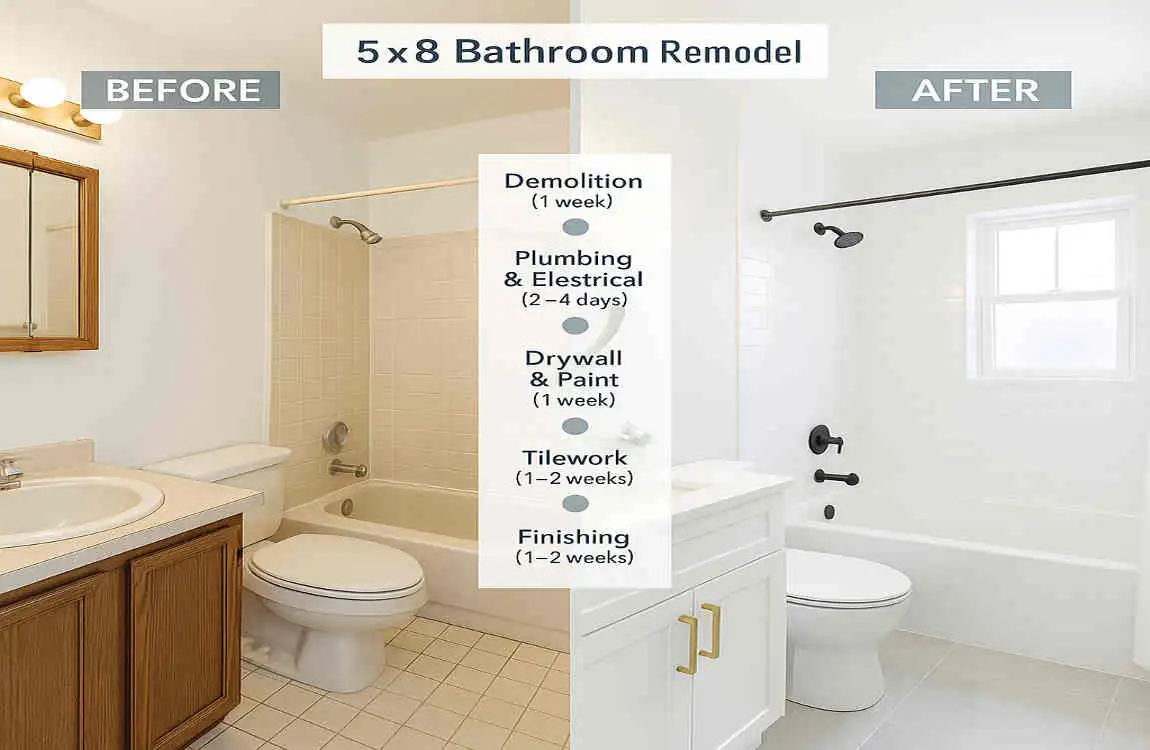 How Long Does a 5x8 Bathroom Remodel Take? A Complete Timeline for Your ...