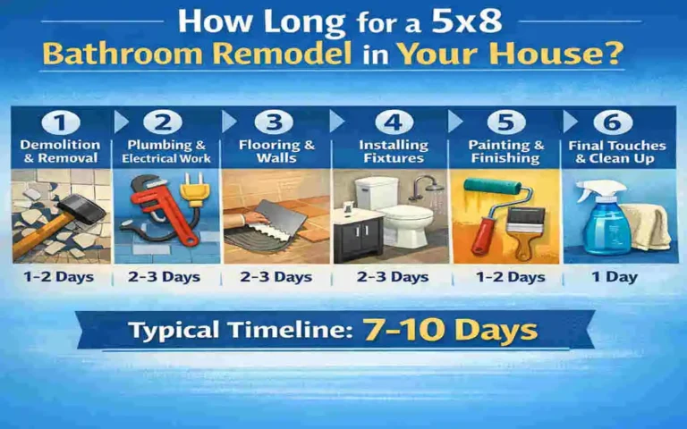 How Long for a 5x8 Bathroom Remodel in Your House?