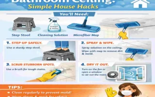 How to Clean Bathroom Ceiling: Simple House Hacks