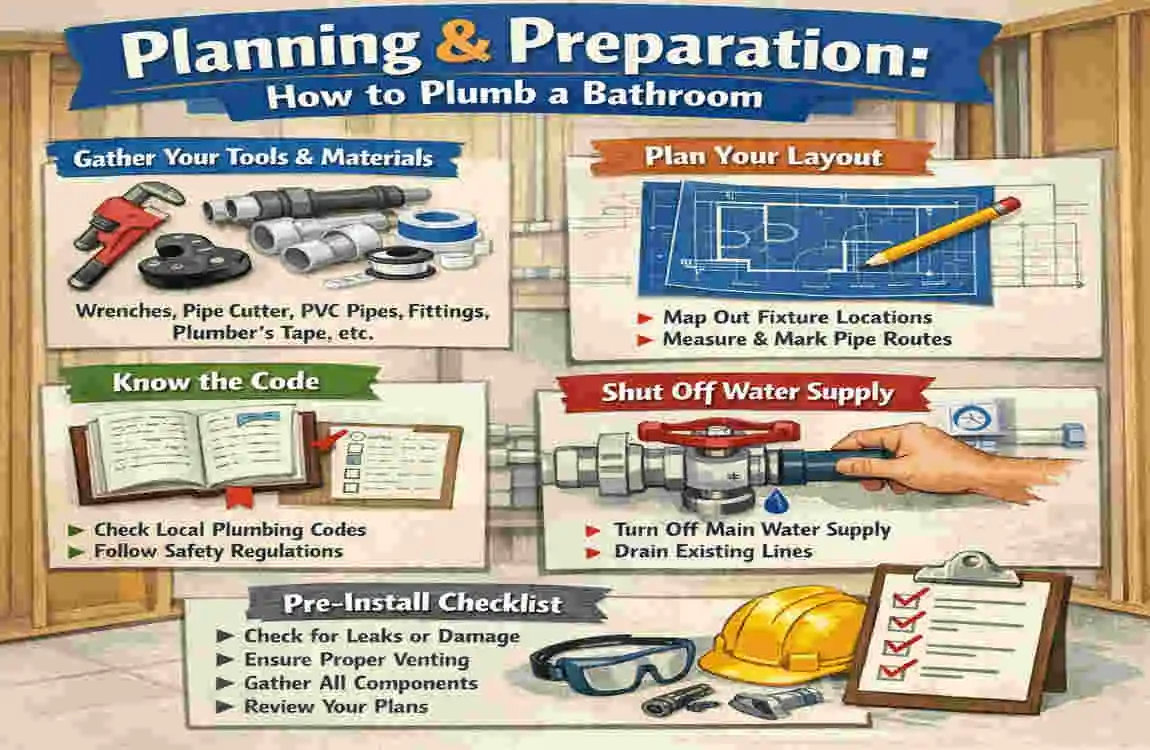 How to House Plumbing a Bathroom