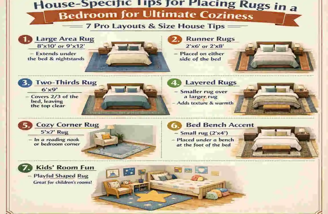 how to place rugs in bedroom