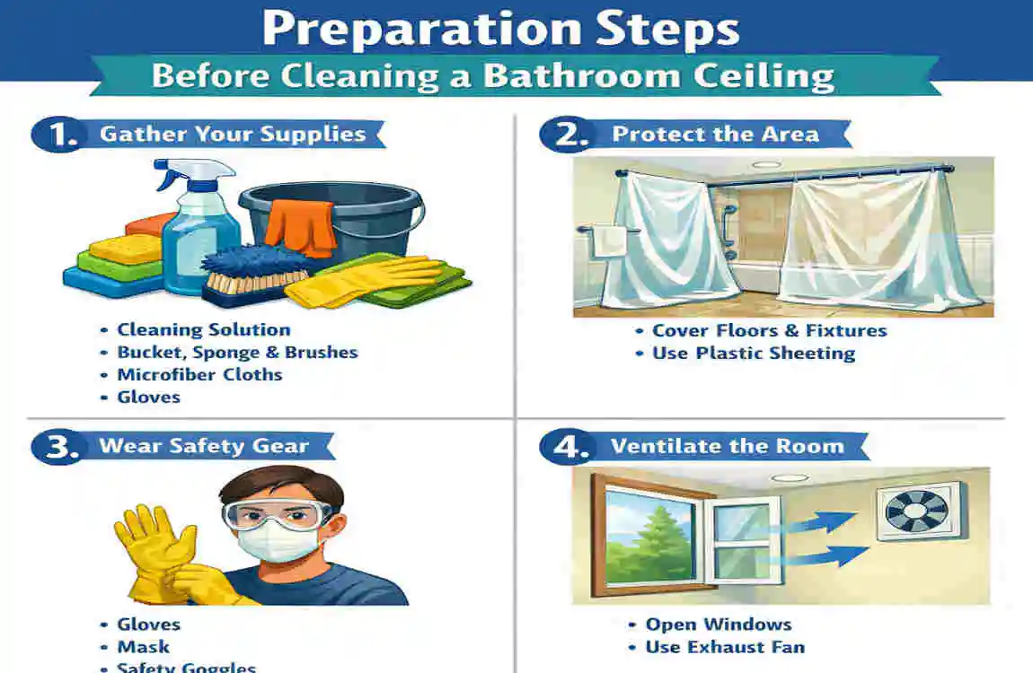 How to Clean Bathroom Ceiling: Simple House Hacks