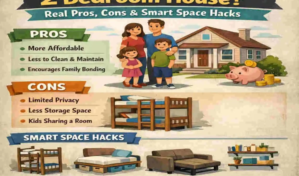 can a family of 4 live in a 2 bedroom house