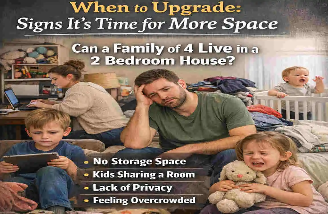 can a family of 4 live in a 2 bedroom house