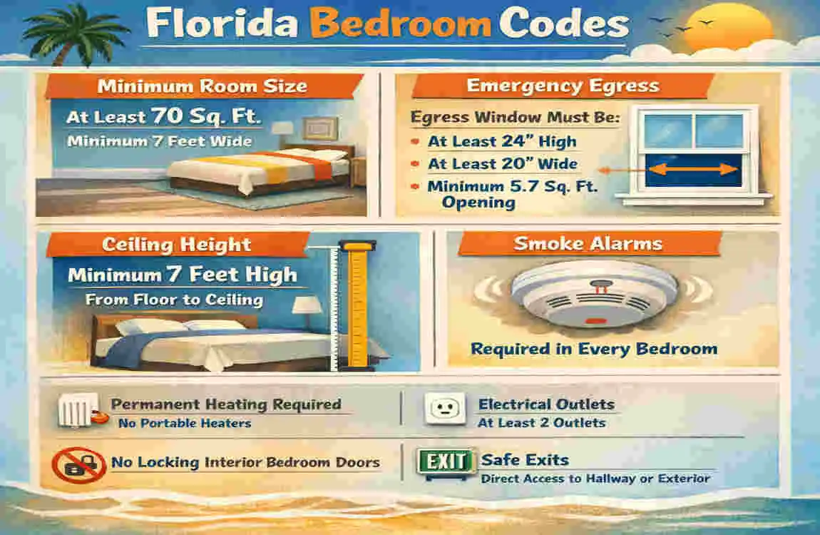 what is construction a bedroom in florida