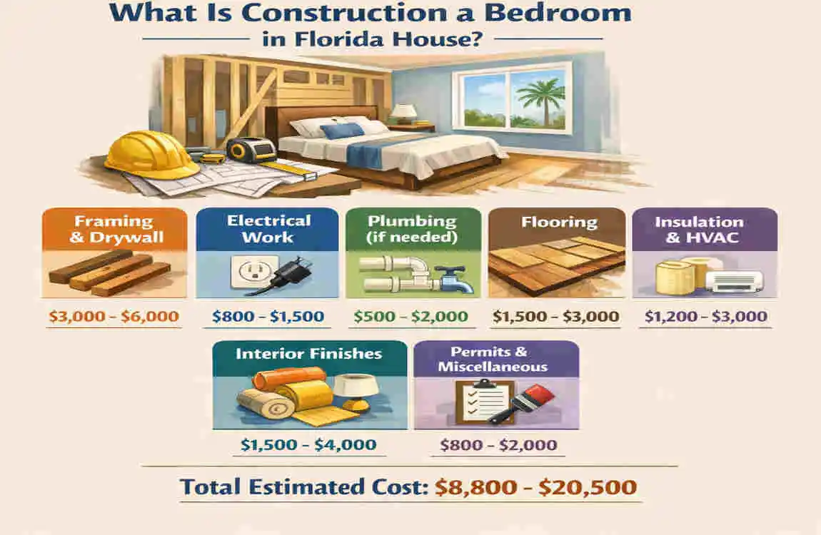 what is construction a bedroom in florida