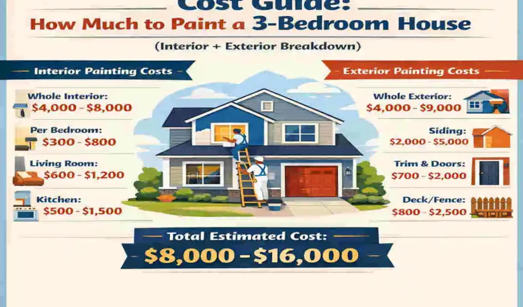 How Much Does It Cost to Paint a 3 Bedroom