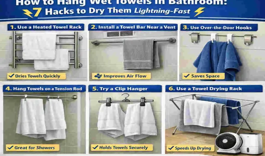How to Hang Wet Towels