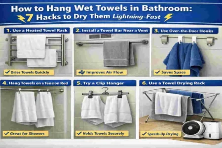 How to Hang Wet Towels