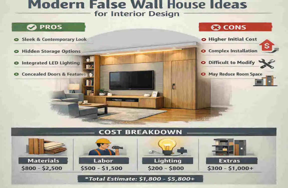 Modern false wall house ideas interior
