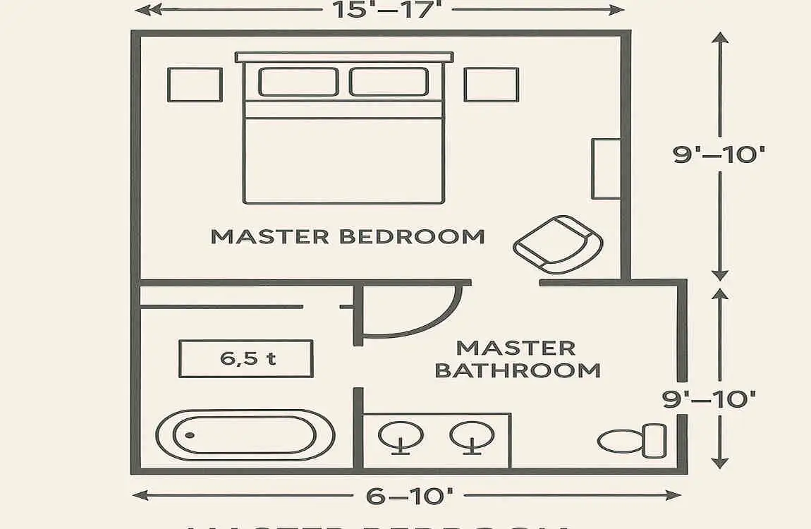 Master Bedroom and Bathroom Size Guide: Ideal Dimensions for a Comfortable and Stylish Home Retreat