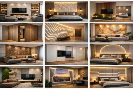 Modern false wall house ideas interior