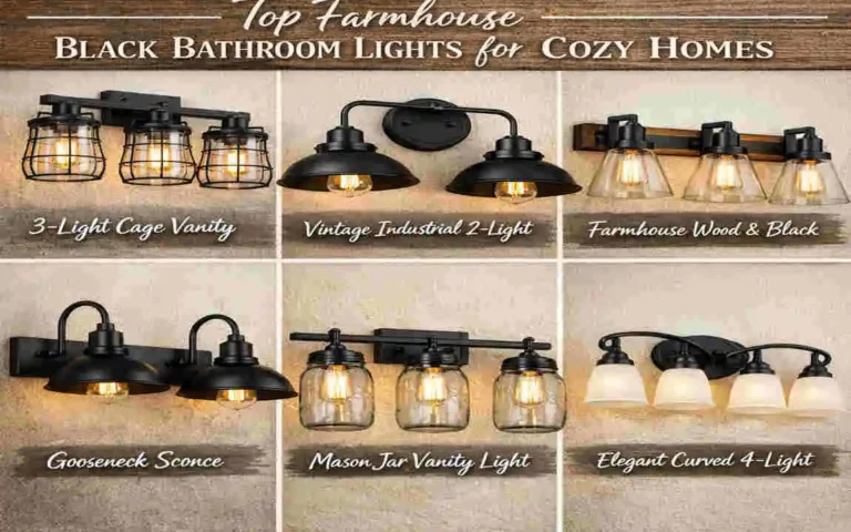 Top Farmhouse Black Bathroom Lights for Cozy Homes
