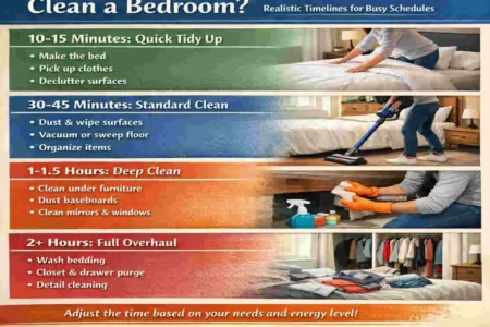 how long does it take to clean a bedroom