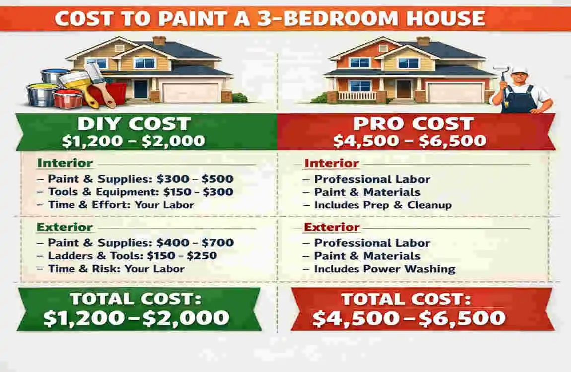 How Much Does It Cost to Paint a 3 Bedroom