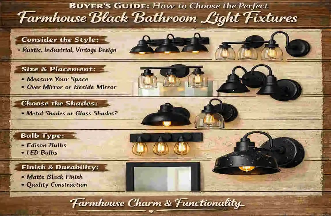 Top Farmhouse Black Bathroom Lights for Cozy Homes