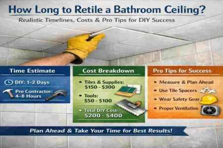 How long to retile a bathroom ceiling
