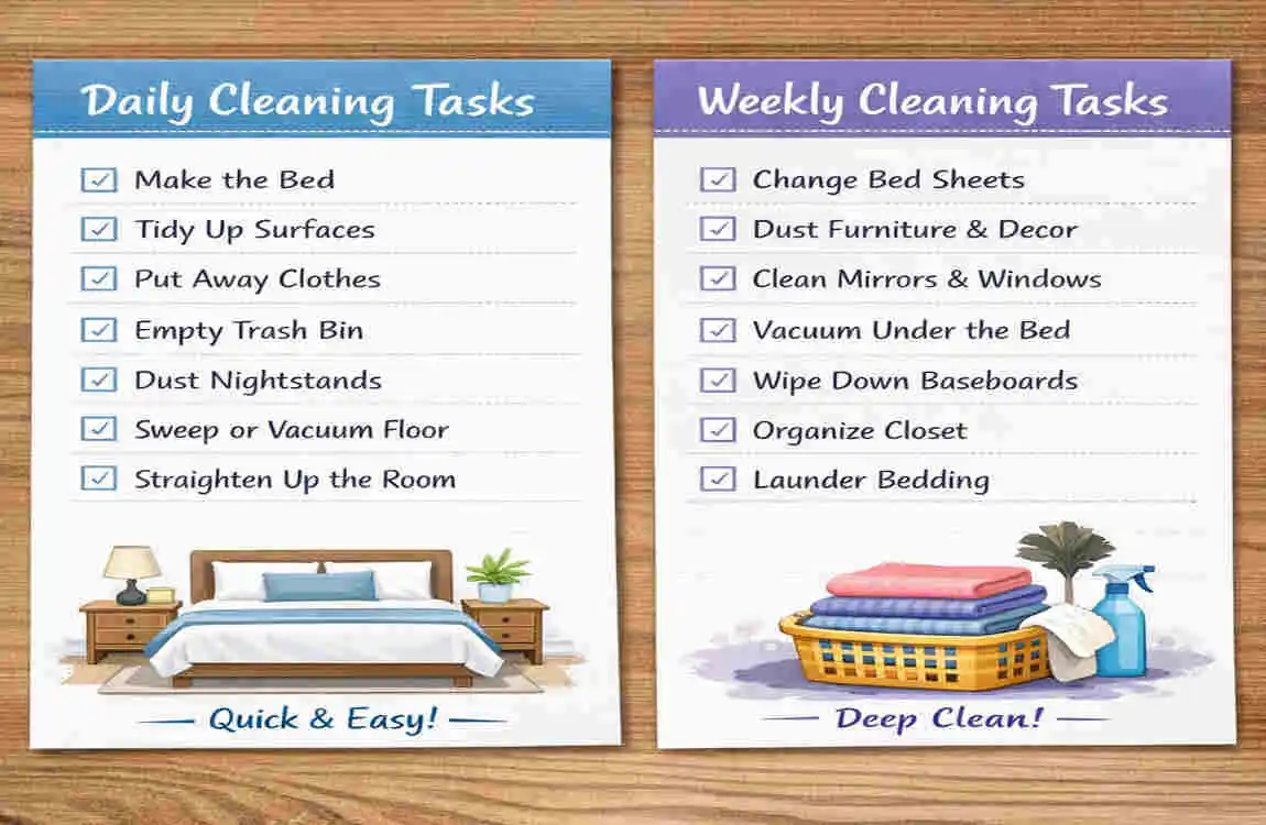 how long does it take to clean a bedroom