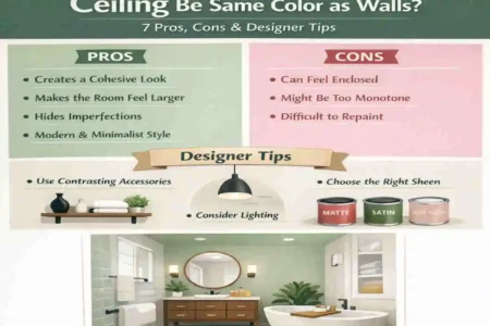 should bathroom ceiling be same color as walls