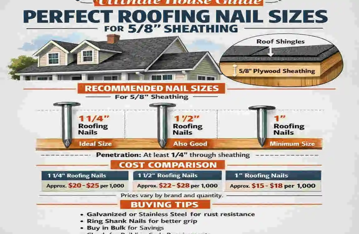 what size roofing nails for 5 8 sheathing