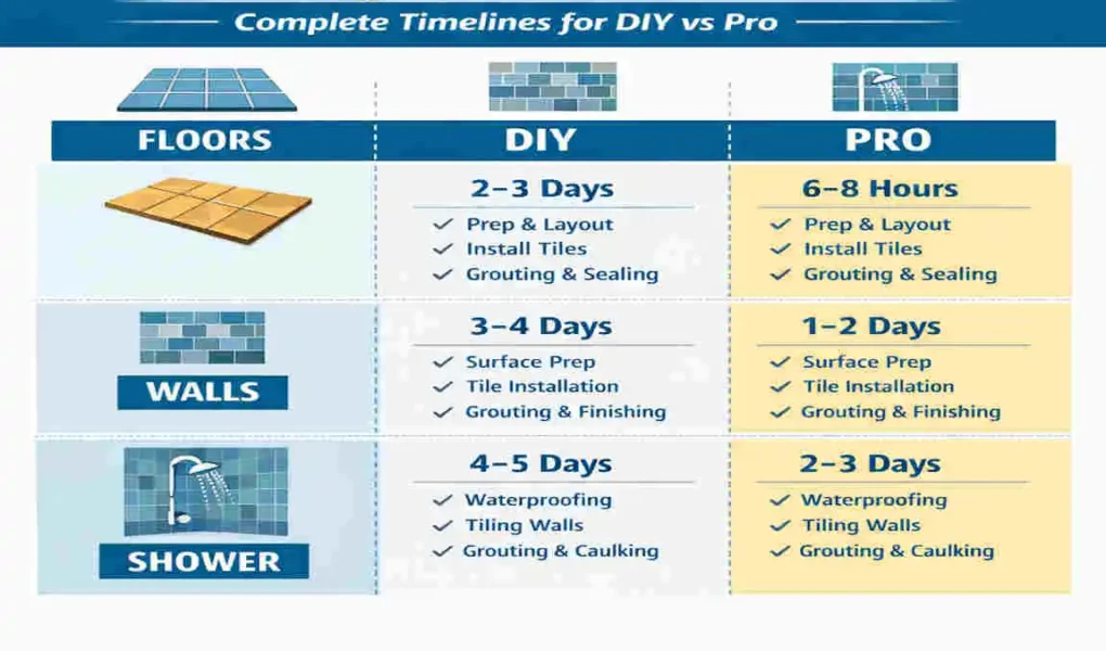 How Long to Tile a Bathroom