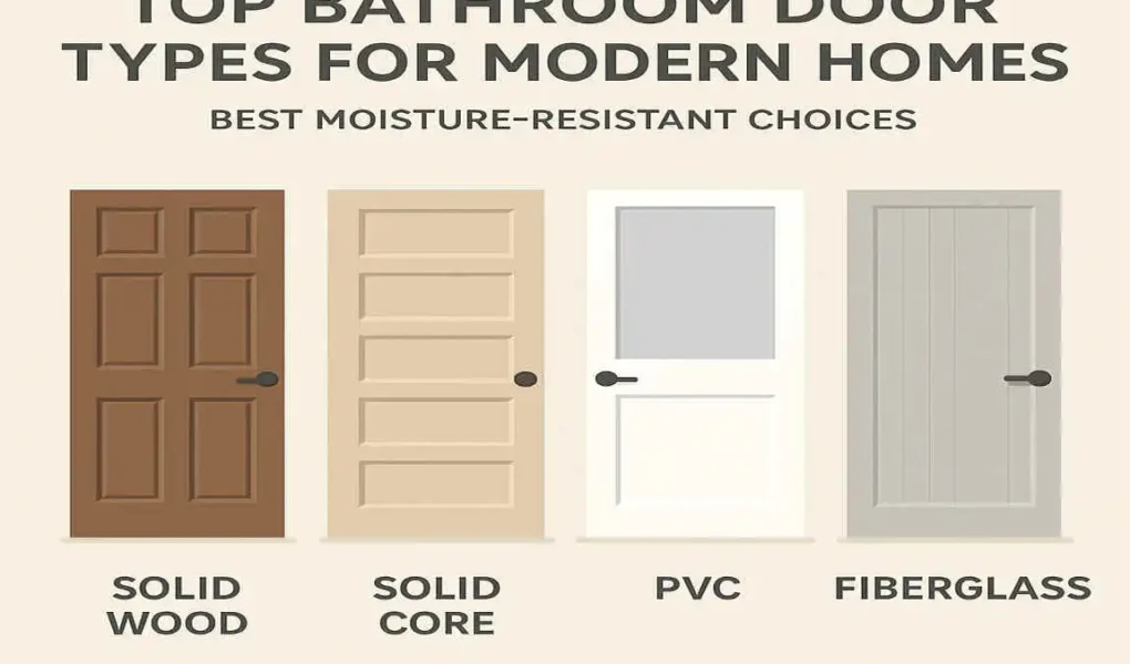 Top Bathroom Door Types for Modern Homes: Best Moisture-Resistant Choices