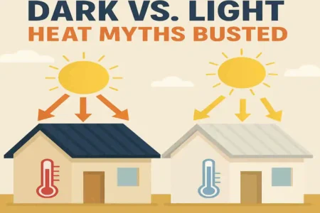 Are Different Color Metal Roofs Hotter on Your House? Dark vs Light Heat Myths Busted