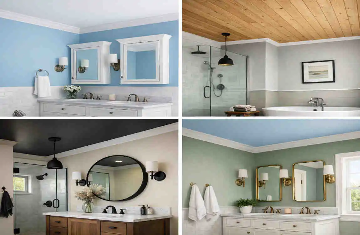 should bathroom ceiling be same color as walls