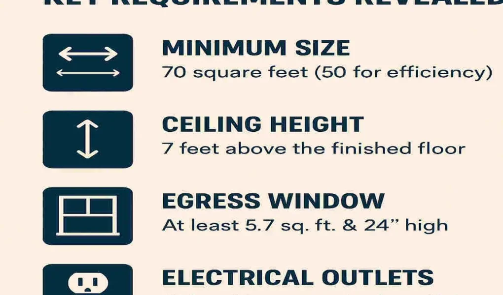 what are the requirements for a room to be a bedroom in Florida?