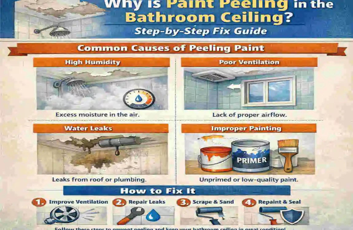 why is paint peeling in bathroom ceiling