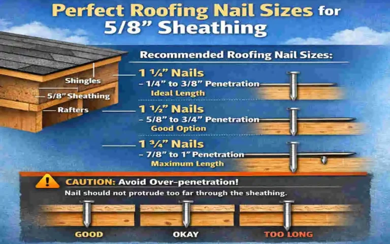 what size roofing nails for 5 8 sheathing