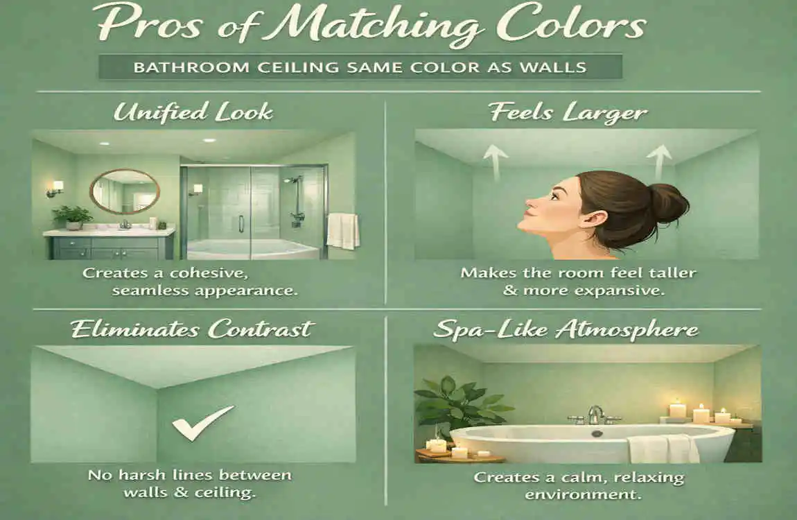 should bathroom ceiling be same color as walls